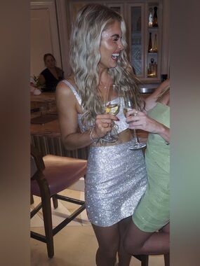 Rhinestone Mini Skirt